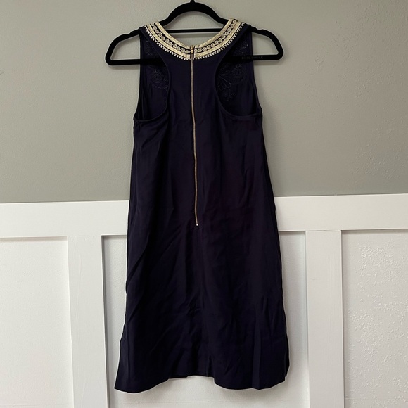 Lilly Pulitzer Carlotta Stretch Shift Dress in True Navy - Picture 8 of 9